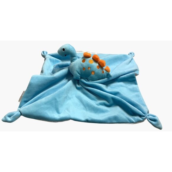 Pro Gleem Dinosaur Lovey Blanket Soft Security Blankie 14| Stuffed Toy Blue - Picture 6 of 8